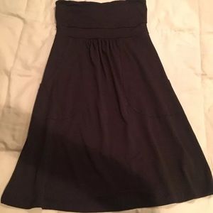 Susana Monaco Brown Empire Strapless Dress Pockets